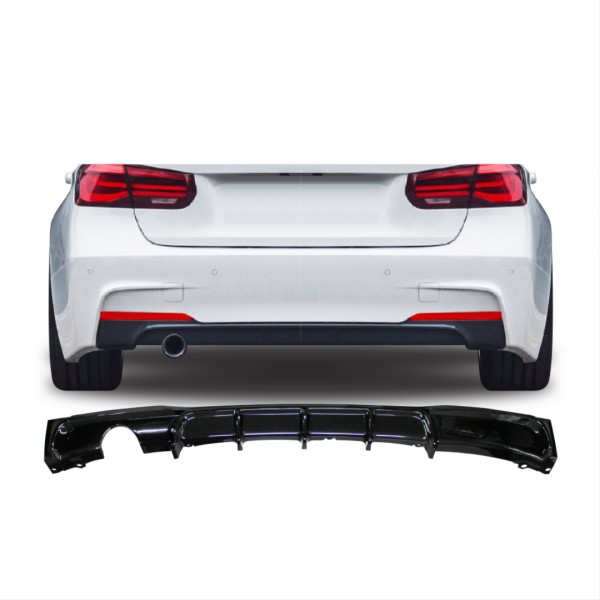 3 SERISI F30 2012-2018 IÇIN UYUMLU M DIFUZOR SOL TEK ÇIKIS KALIN - PIANO BLACK