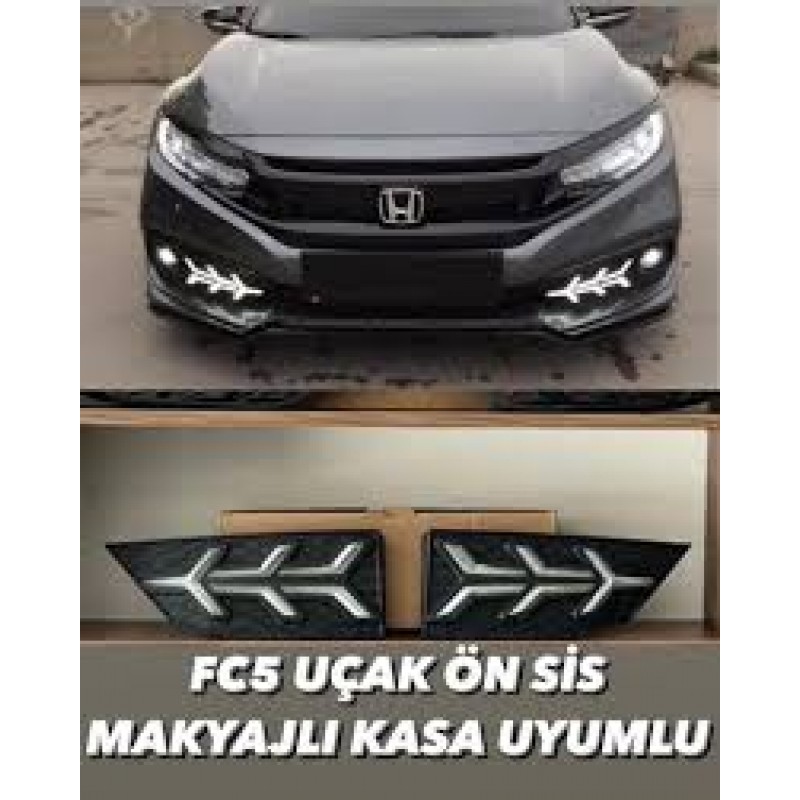 CIVIC FC5 2019+ IÇIN UYUMLU ÖN SIS LEDI MAKYAJLI KASA AGAÇ MODEL HAREKETLI