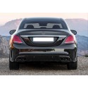 W205 C SERISI IÇIN C43 DIFUZOR & EGZOZ SETI (AMG SEDAN)  (SIYAH EGZOZ ILE)