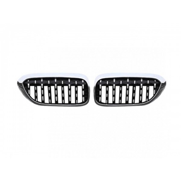 5 SERISI 2017-2020 G30 IÇIN UYUMLU  DIAMOND BOBREK - KROM ÇERÇEVE