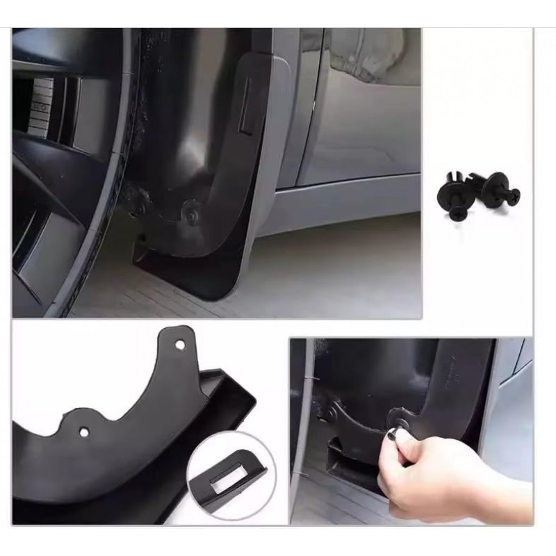 TESLA MODEL Y İÇİN UYUMLU PAÇALIK 4 PARÇA MAT SİYAH