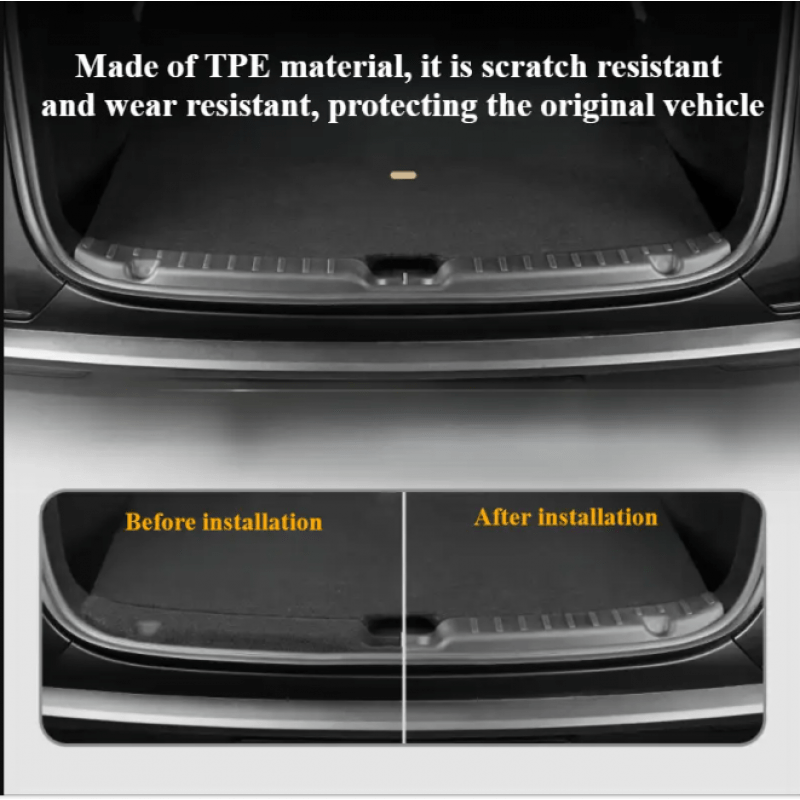 TESLA MODEL Y VE JUNİPER İÇİN UYUMLU ARKA BAGAJ EŞİK KORUMA KAPLAMASI